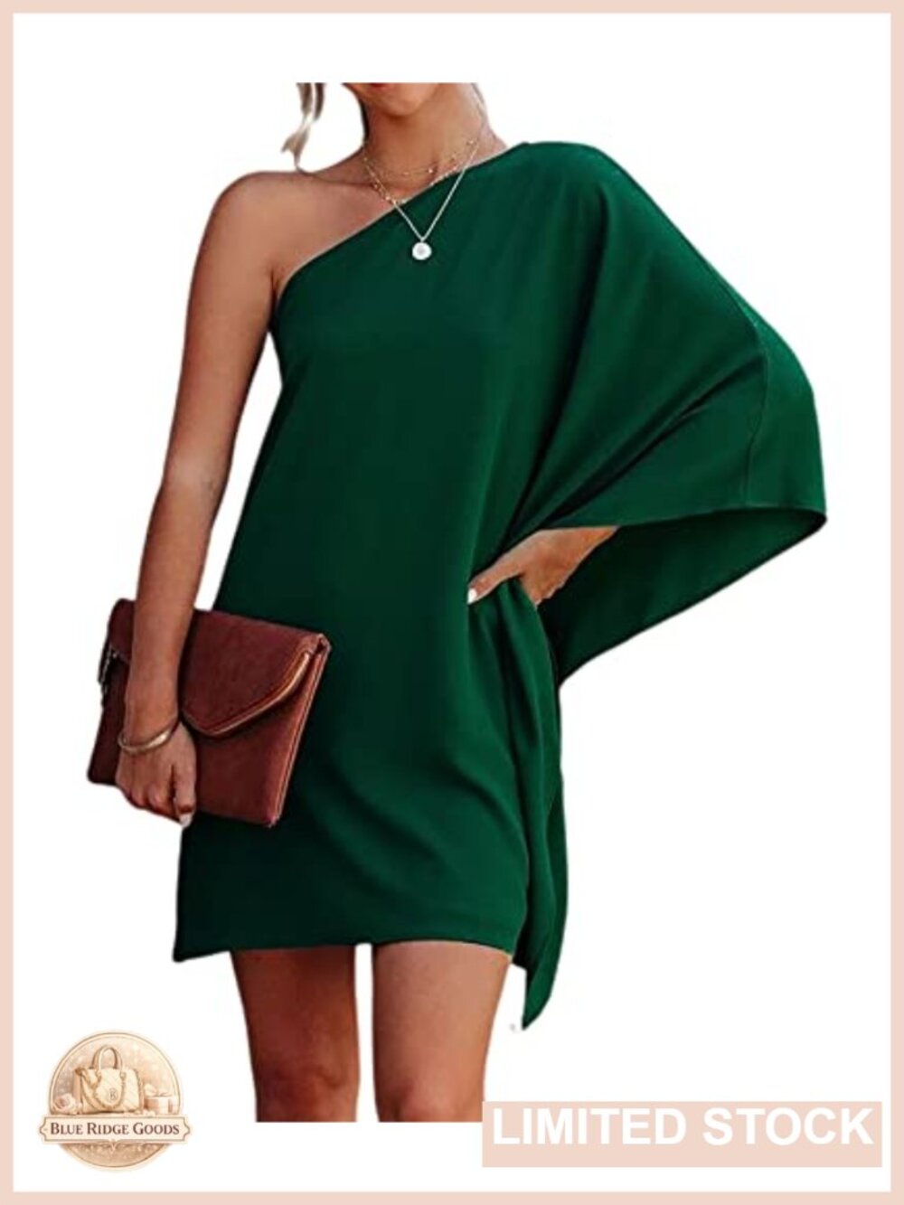 One Shoulder Ruffle Sleeve Mini Party Dress Polyester Spandex - Picture 2 of 5
